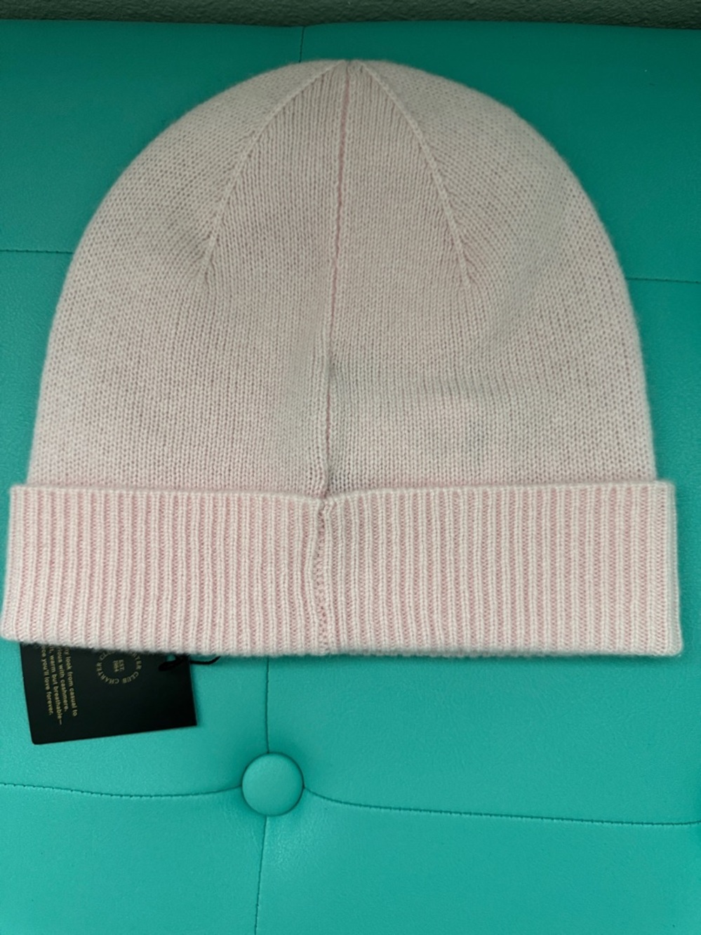 Charter Club Authentic Pink 100% Cashmere Cuffed Beanie - Picture 3 of 5